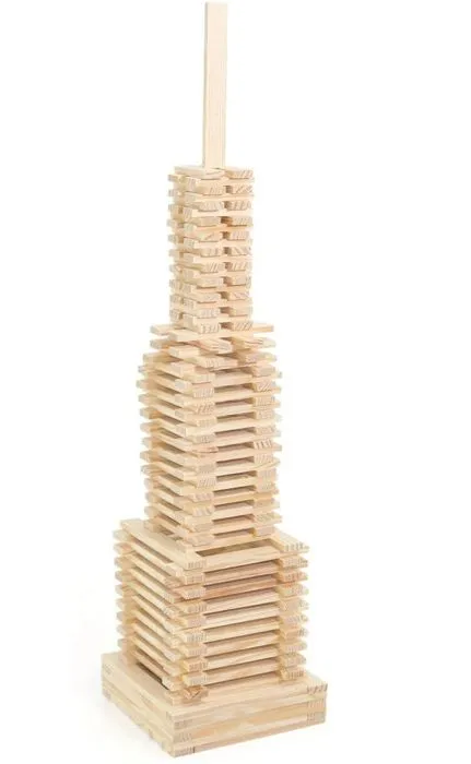 Jeu de construction en bois naturel - JEUJURA - TECAP 3XL - 500 planchettes - A partir de 4 ans-2