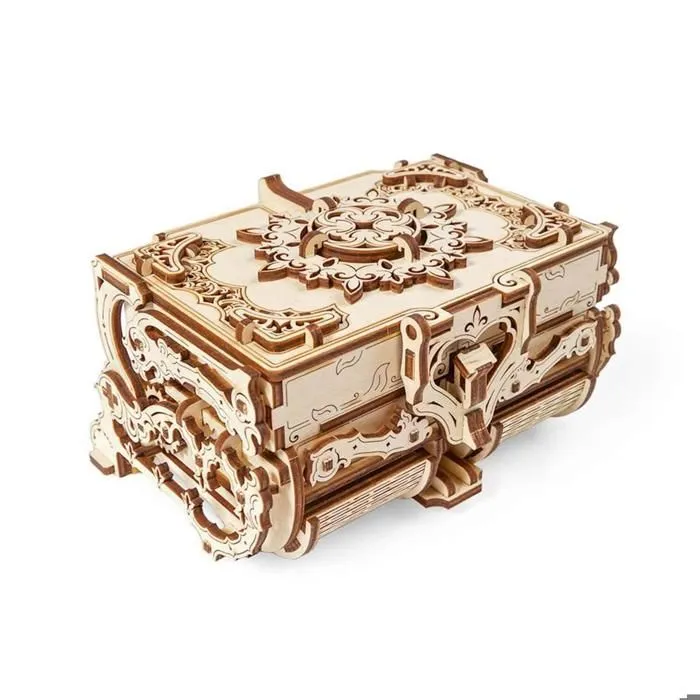 Boîte Antique UGEARS - Puzzle 3D Mécanique en Bois - 100-200 Pièces - Pour Bébé de 14 ans et Plus-3