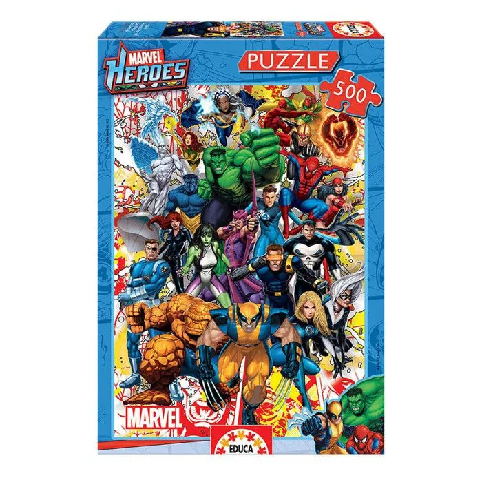 Puzzle Marvel 500 pièces - Educa - Les Héros de Marvel-0