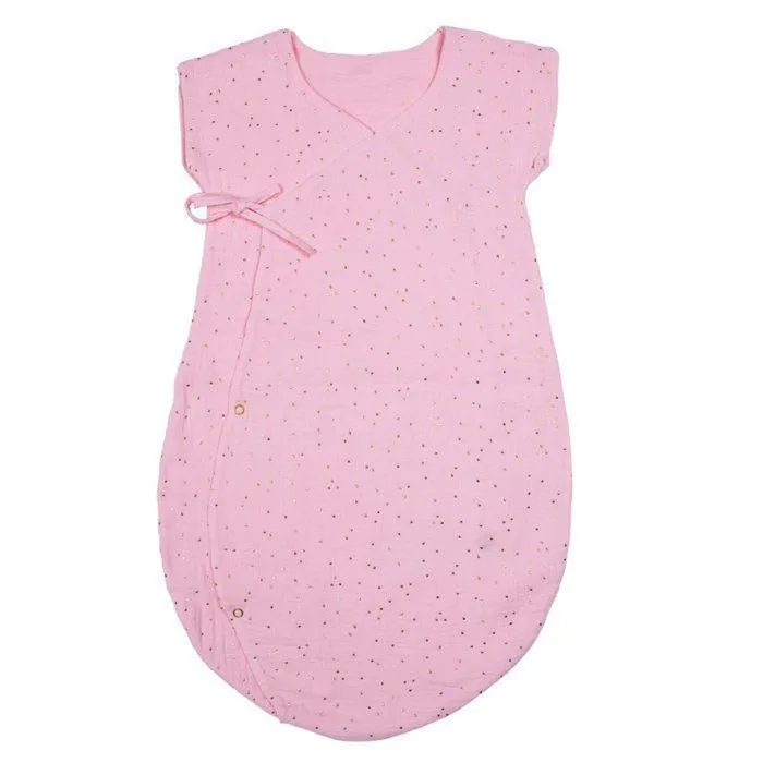 Gigoteuse d'été légère en double gaze de coton uni - SEVIRA KIDS - Corail - 0-6 m - Kimono original-0