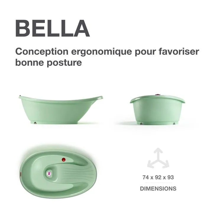 Okbaby - 39251200 - Bella kit de bain et support de bain - pour l'heure du bain des nouveaux-nes 0-12 mois - Vert-2