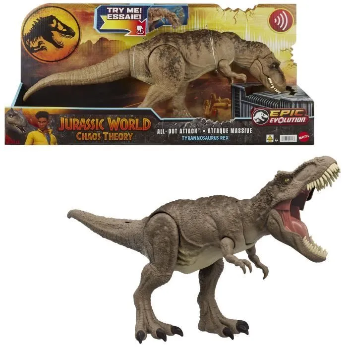 Jurassic World-Tyrannosaure Attaque Impitoyable-Figurine articulée HXF53-0