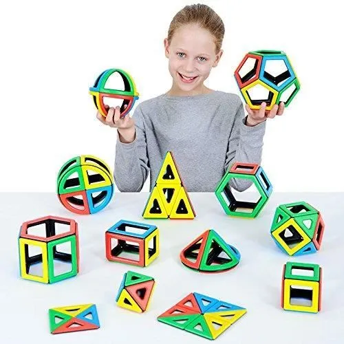 Jeu éducatif - Polydron - 507000 - Set de mathématiques magnétique - 118 pièces - 2D et 3D-0