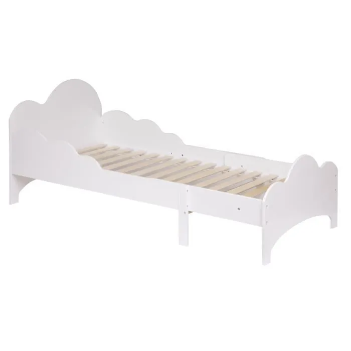 Lit évolutif Enfant - LAÏBA KIDS - FlexiDream - Blanc - 90x140/170/200 cm - Montage facile-1