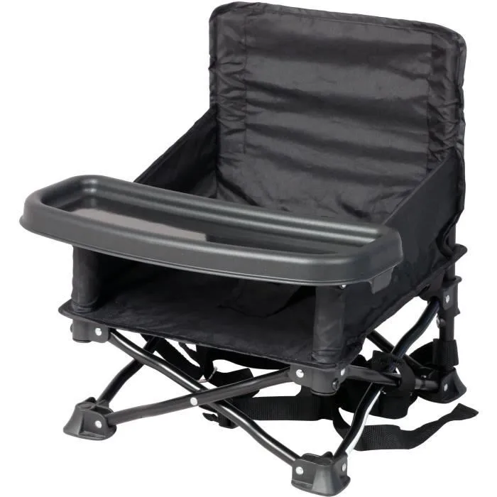 Rehausseur de chaise - BAMBISOL - 6/35 mois - Evolutif en chaise enfant 3/5 ans - Pliable - Noir-0