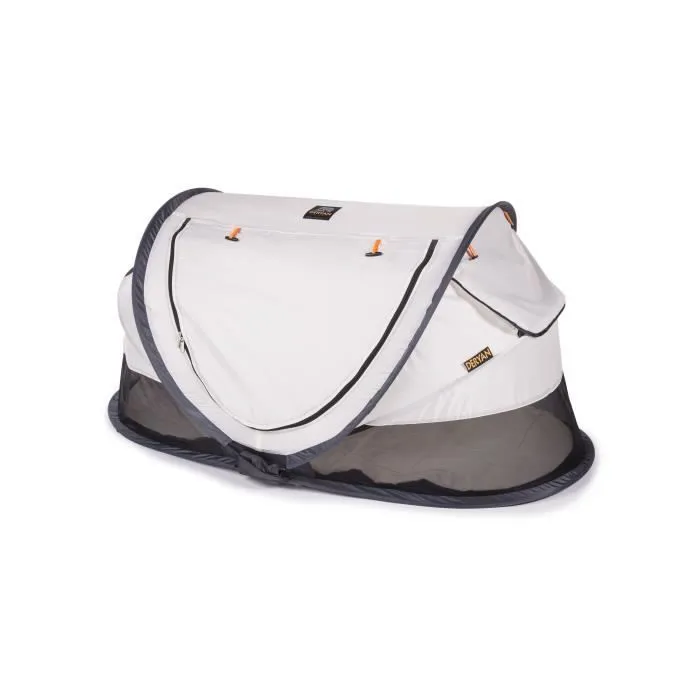 DERYAN Lit d'enfant escamotable Peuter Luxe à moustiquaire Crème-2