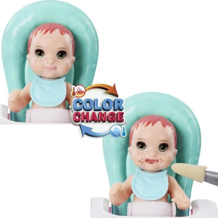 Barbie Skipper Coffret Babysitters Inc, 1 poupée, 1 bébé, accessoires HTK35-2