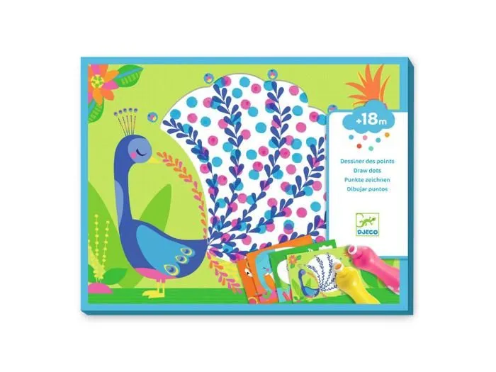 Coloriage - Djeco - Des points c'est tout ! - Multicolore - Enfant - Mixte-0