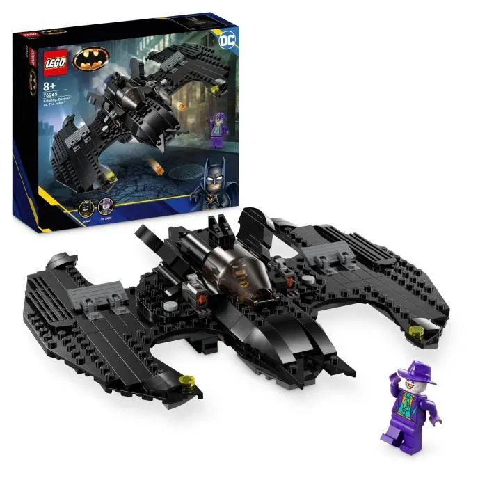 LEGO® DC 76265 Batwing : Batman Contre le Joker, Jouet d'Avion Iconique du Film 1989 avec 2 Minifigurines-0