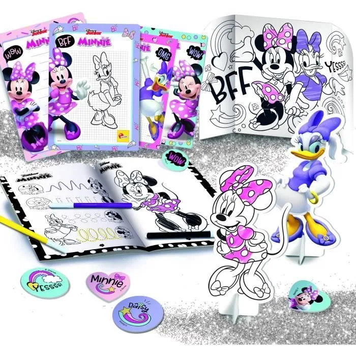 Sac à dos école de dessin et de coloriage - LISCIANIGIOCHI - MINNIE - Pages de Coloriage, Matériel Créatif-1