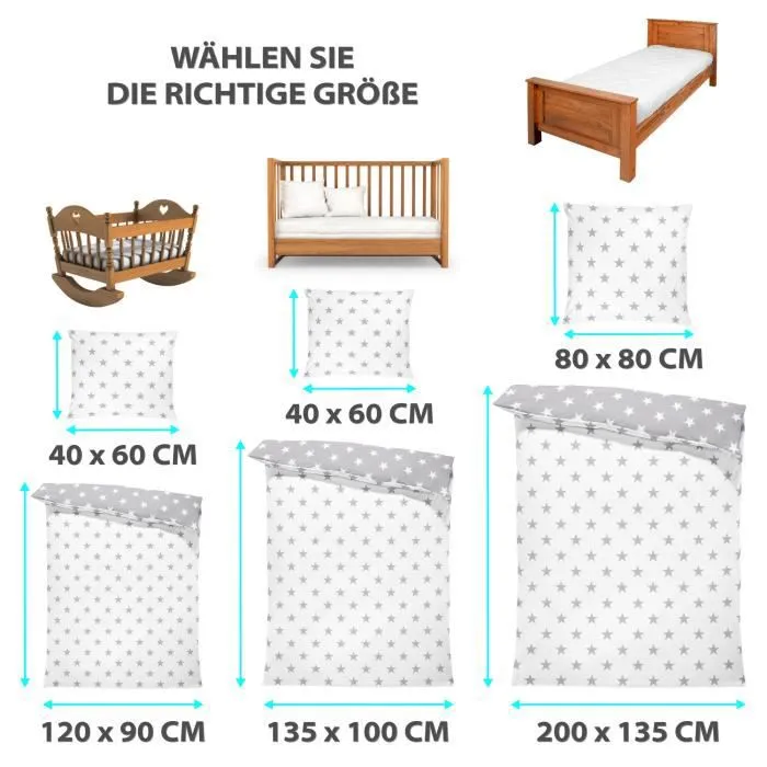 Housse de couette enfant 90 x 120 cm - TOTSY BABY - Blanc - Rectangulaire - Autres motifs - Coton-2