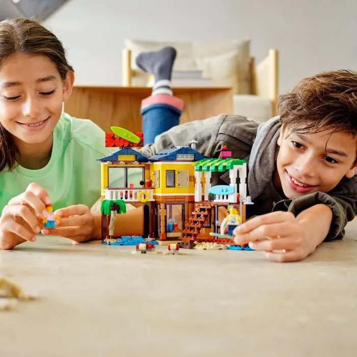 LEGO® Creator 3-en-1 31118 La Maison sur la Plage du Surfeur, Jouet, Figurines Animaux Marins-3