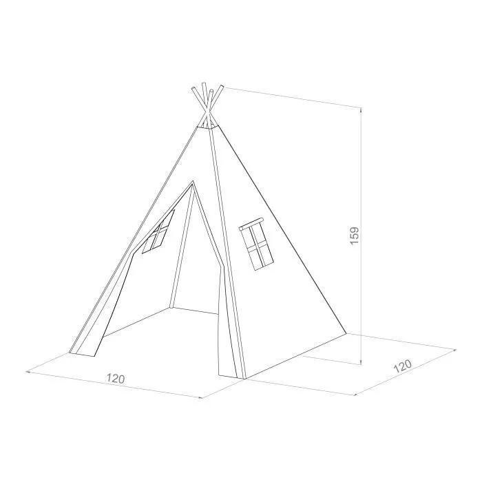 Tente Tipi pour Enfants SUNNY - Alba Rose - 120x120 cm-1