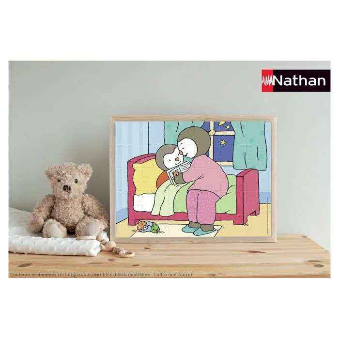 Puzzle 30 pièces - T'choupi fait dodo - NATHAN - Dessins animés et BD - Mixte - Enfant - 4 ans-5