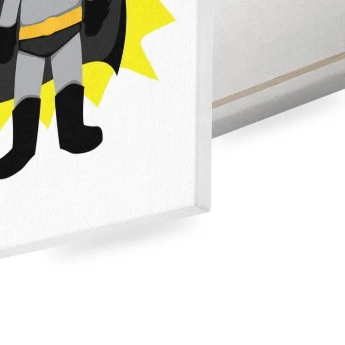 Tableau Décoratif - FABULOUS - Batboy Batman Garcon Enfant Dessin Mignon Super Hero - Intérieur - Mixte - Noir-1