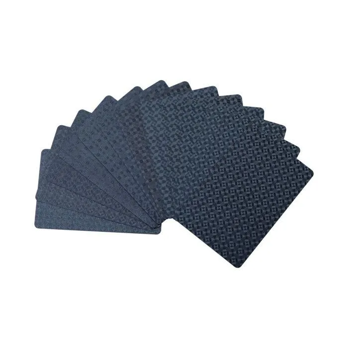 Lot de 3 Jeux de 54 Cartes "Waterproof" 8cm Noir-2