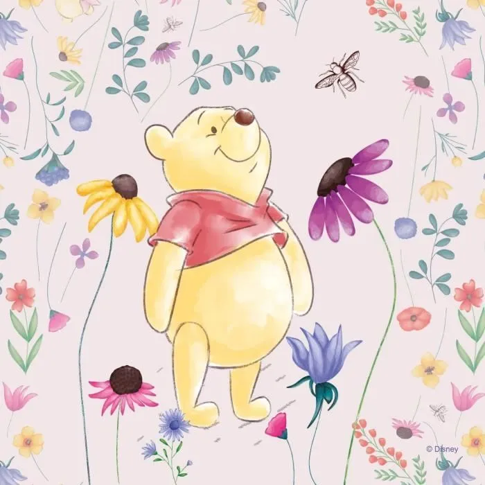 Coussin - Disney - Winnie l'ourson - 40 cm x 40 cm - Jaune - Synthétique-0