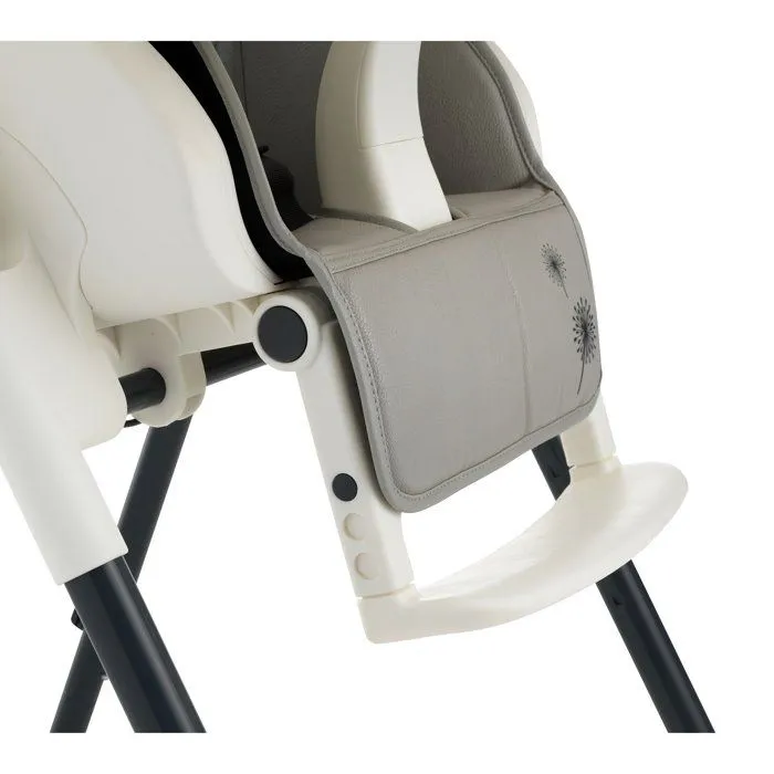 MAÏKA Chaise haute Design Gris,  hauteurs d'assise, roulettes-2
