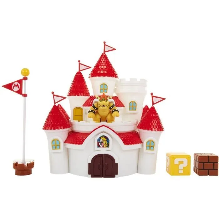 Playset Château Royaume du Champignon - JAKKS PACIFIC - Super Mario - Rouge - Enfant-1