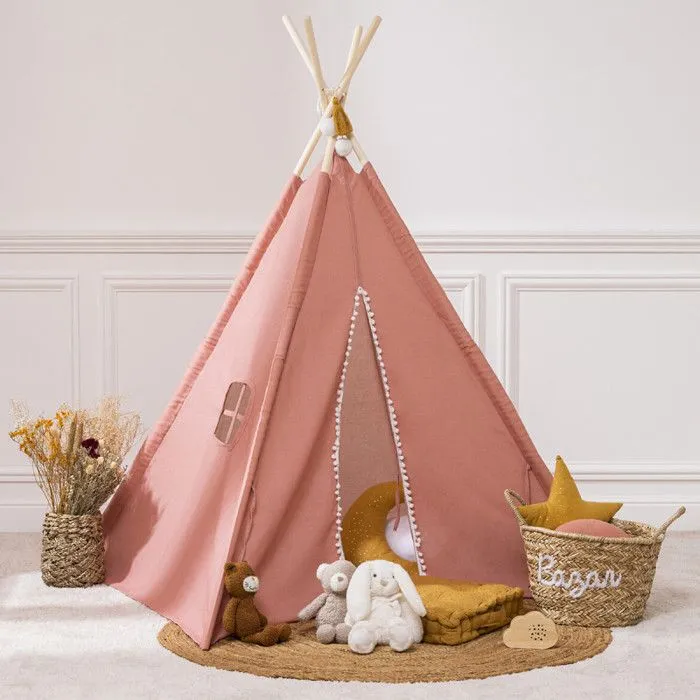 Tipi enfant terra 160 cm avec pompons Atmosphera-1