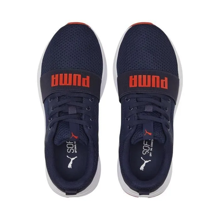 Baskets - Garçon - Puma - Wired Run - Bleu Marine et rouge-5