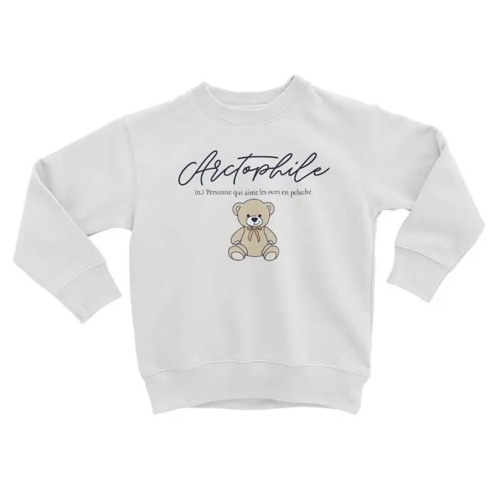Sweatshirt Enfant Arctophile Ours en Peluche Ourson Collectionneur-0