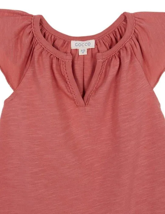 Coffret textile Gocco Vestido Jersey Con Volantes, Robe Bebe Fille, Coral,-2