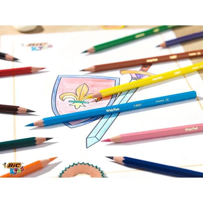 Crayons de Couleur - BIC Kids - Evolution ECOlutions - 36 Couleurs Assortis - Éco-Responsables - Résistants-5