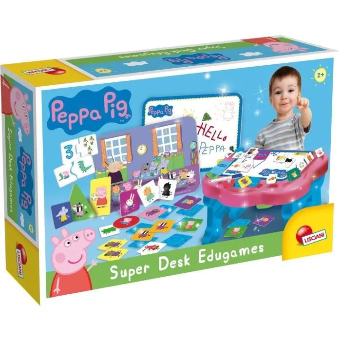 Bureau d'activités Peppa Pig Super Desk - LISCIANI GIOCHI - 10 jeux éducatifs-0