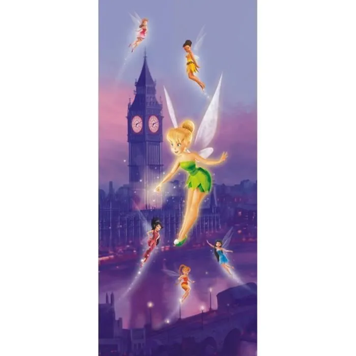 Poster géant Fée Clochette Disney Fairies - Qualité numérique - Violet - H 202 x L 90 cm-1