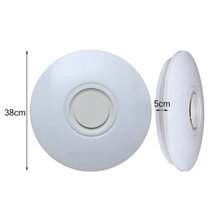 Plafonnier LED - Non spécifié - Modèle avec Haut-parleur Bluetooth - 36W - Télécommande - Blanc-3