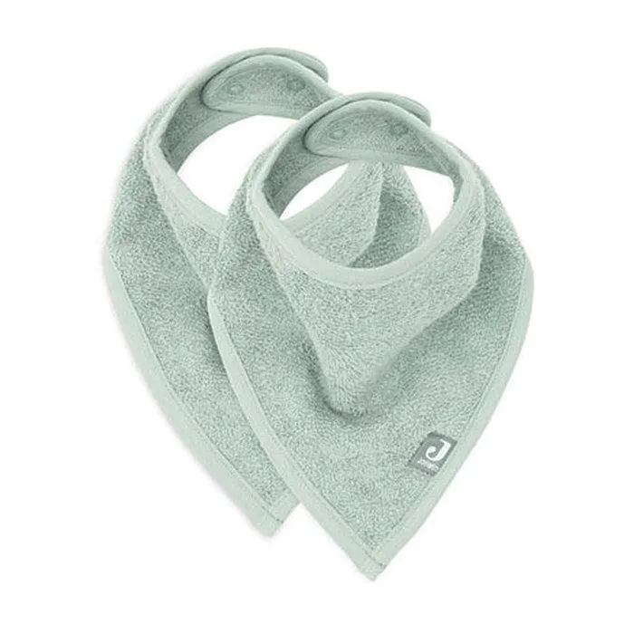 Bavoir Bandana Vert Cendré - JOLLEIN - Taille unique - 100% coton-jersey-0