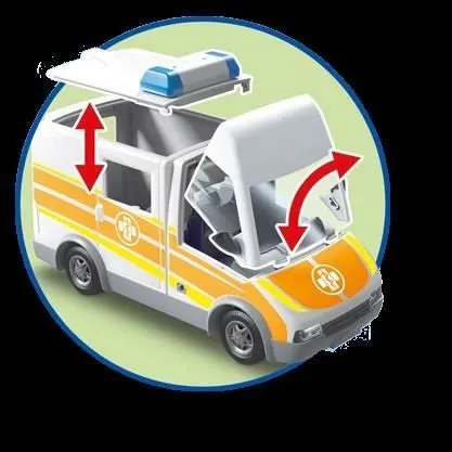 PLAYMOBIL - City Life - Ambulance avec Gyrophare et Sirène-5