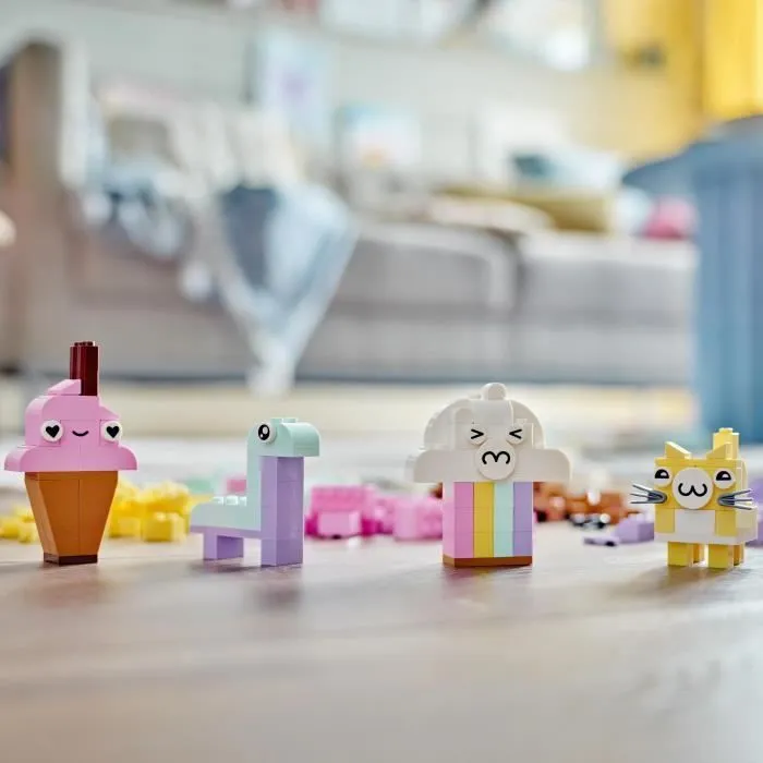 LEGO® Classic 11028 L’Amusement Créatif Pastel, Jouets Briques avec Dinosaure et Chat, Cadeau-4