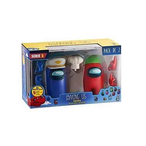 BIZAK AMONG US S2 FIGURINE ACTION PACK DE 2 - BLEU FONCE ROUGE 6411-0