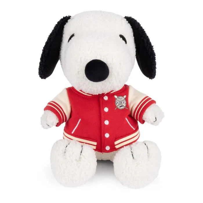Peluche - Snoopy - Assis - 25 cm - Bombers universitaire rouge - Mixte-0
