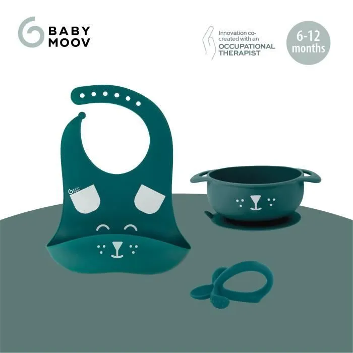 Babymoov Coffret repas 6-12 mois 3 pièces, FIRST'ISY Chien Bleu-2