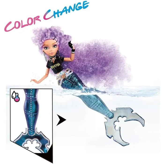 Mermaze Mermaidz - Riviera - Poupée Mannequin Sirène 34cm - Change de Couleur dans l'eau-1