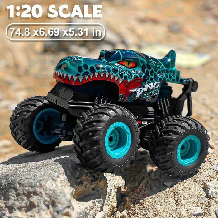 Véhicule radiocommandé - Jouets garçon - Monster Truck 1:20 - 20 km/h - Lumières LED - Danse améliorée-3