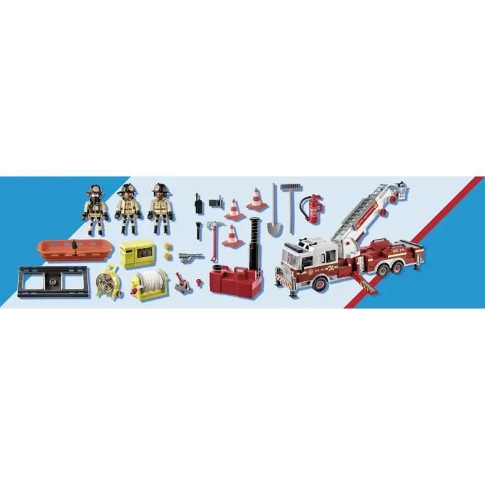 PLAYMOBIL 70935 Camion de pompiers avec échelle, City Action, Les pompiers, 113 pièces, Dès 5 ans-8