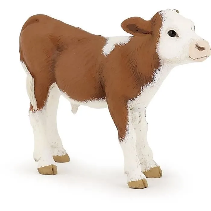 Figurine Veau Simmental - PAPO - La Vie à la Ferme - Pour Enfant de 3 ans et plus-0