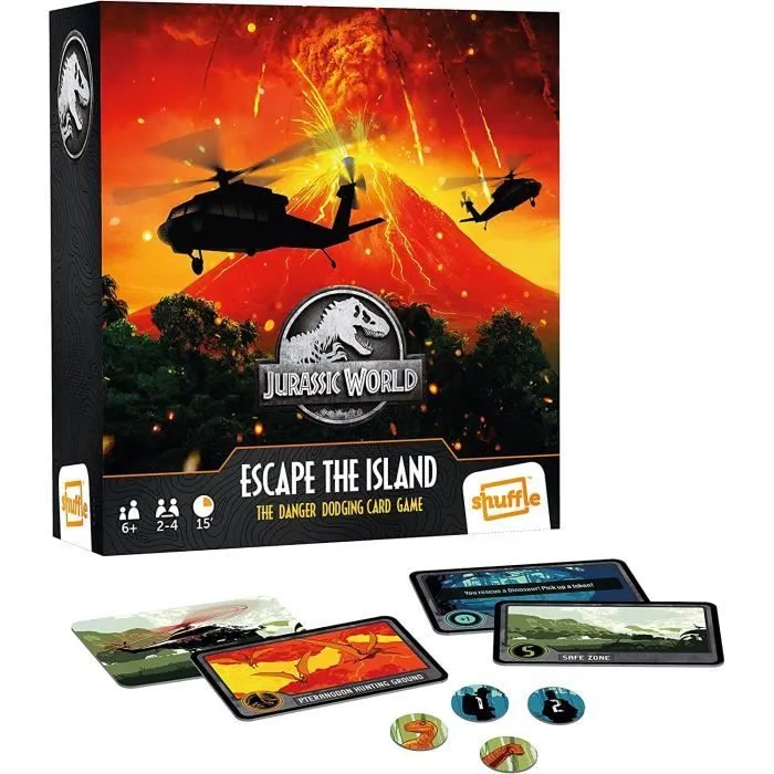 Shuffle - Jurassic World - Escape The Island - Jeu de Cartes-2