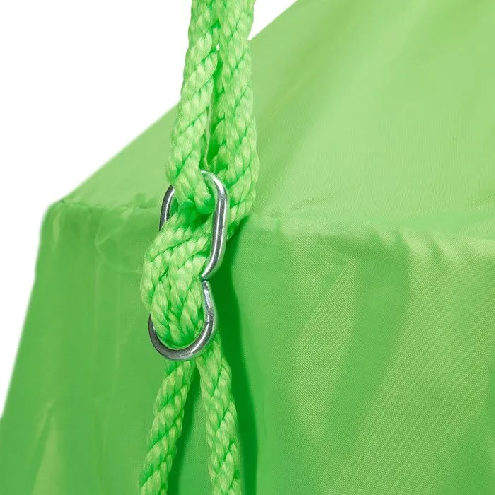 Relaxdays Tente pour balançoire en nid revêtement Housse à suspendre accessoire jardin,bleu-vert, 90 cm-4