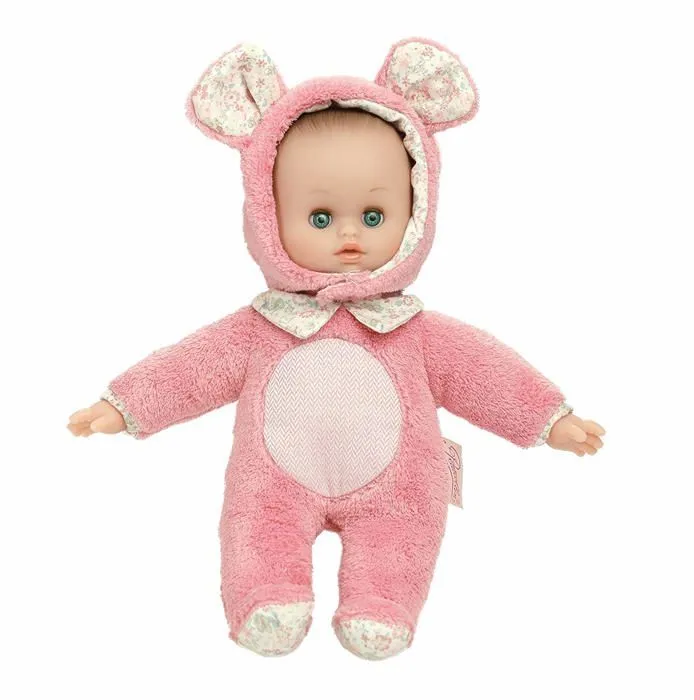 Bébés Baigneur - Petit Collin - Anibabies 28 cm 'souricette' - Jouet pour enfants de 9 mois à 5 ans - Rose-1