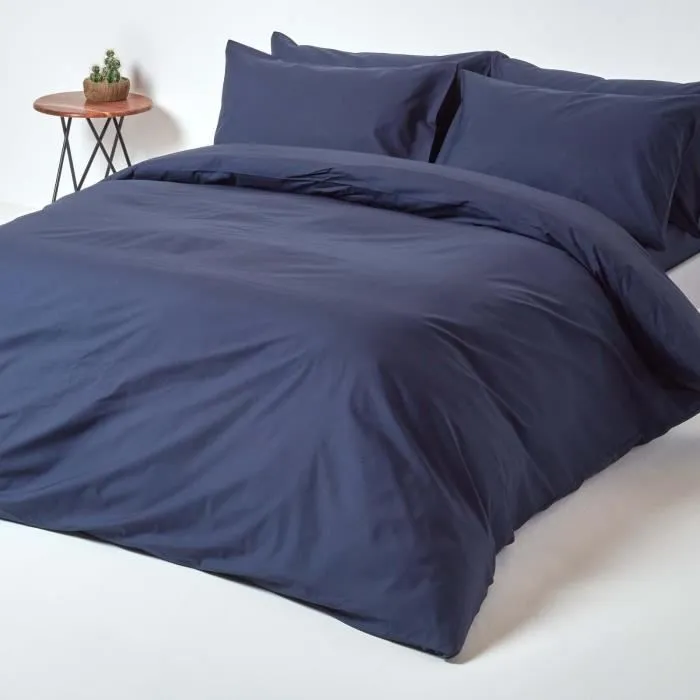 Drap-housse - Homescapes - 90 x 190 cm - 100% coton égyptien - 200 fils - Bleu Marine-3