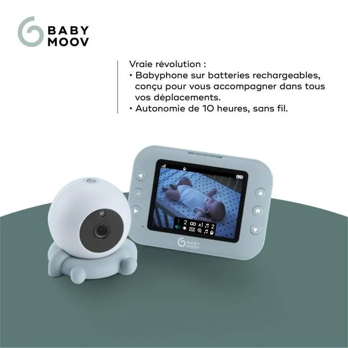 Babyphone Babymoov Babyphone video YOO ROLL BABYMOOV-2