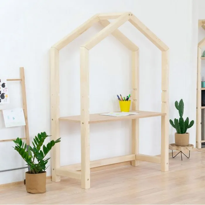 Bureau enfant cabane STOLLY bois naturel-1