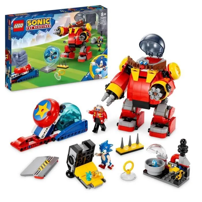 LEGO® Sonic the Hedgehog 76993 Sonic contre le Death Egg Robot du Dr. Eggman, Jouet pour Enfants, avec 6 Personnages-0