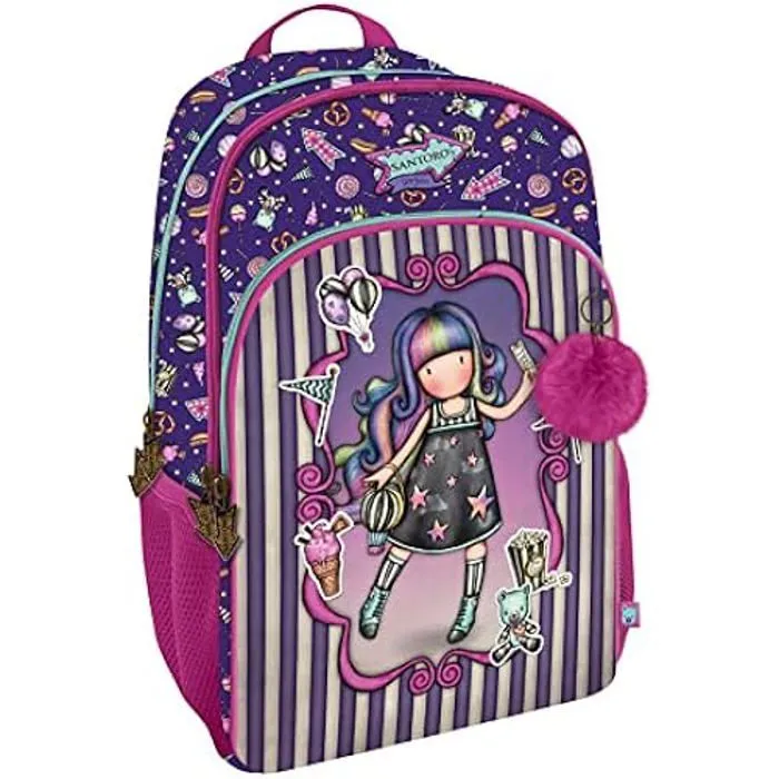 Sac à dos - SANTORO - Gorjuss Fairground « Up And Away » - 3 fermetures éclair - 29 x 45 x 17 cm - Multicolore-0