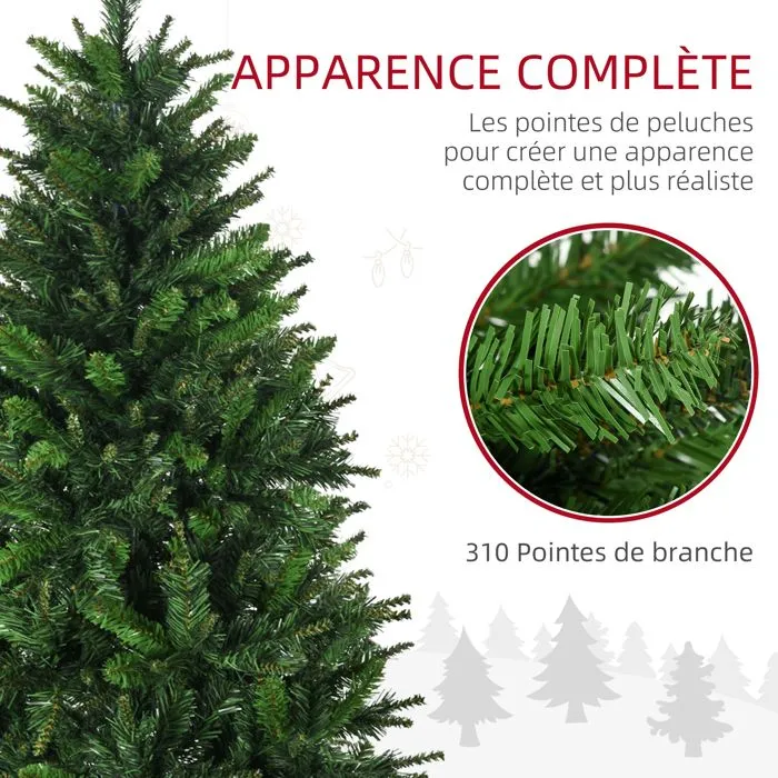 HOMCOM Sapin de Noël Artificiel 120 cm avec 310 Branches, Support en Acier, Arbre de Noël Artificiel avec Socle Pliable en Acier-5